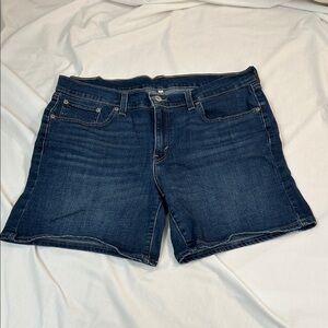 Levi's Dark Blue Denim Jean Shorts Size 31